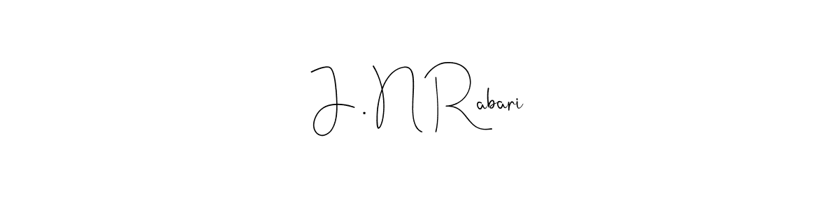 Also You can easily find your signature by using the search form. We will create J . N Rabari name handwritten signature images for you free of cost using Andilay-7BmLP sign style. J . N Rabari signature style 4 images and pictures png