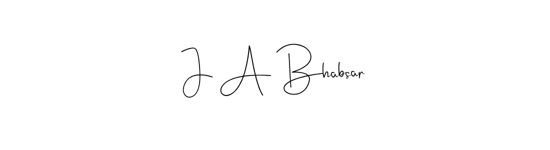 You should practise on your own different ways (Andilay-7BmLP) to write your name (J A Bhabsar) in signature. don't let someone else do it for you. J A Bhabsar signature style 4 images and pictures png