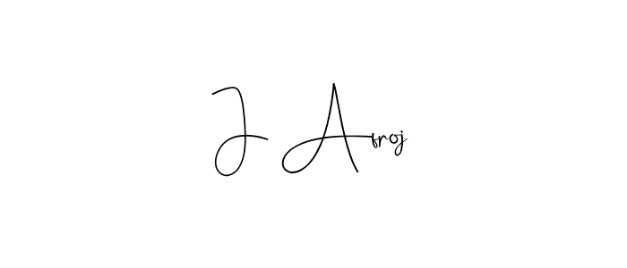 Make a beautiful signature design for name J Afroj. With this signature (Andilay-7BmLP) style, you can create a handwritten signature for free. J Afroj signature style 4 images and pictures png