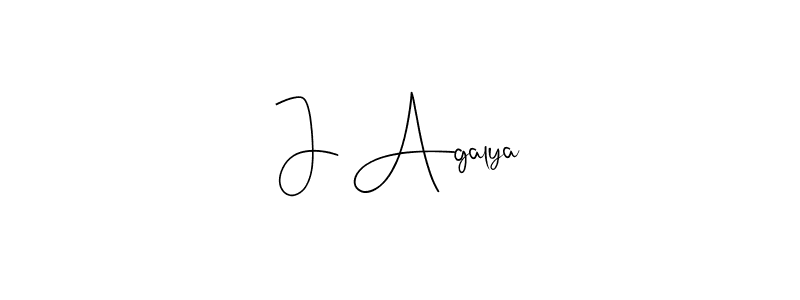 Also You can easily find your signature by using the search form. We will create J Agalya name handwritten signature images for you free of cost using Andilay-7BmLP sign style. J Agalya signature style 4 images and pictures png