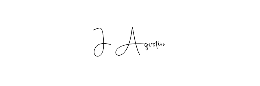 Make a beautiful signature design for name J Agustin. With this signature (Andilay-7BmLP) style, you can create a handwritten signature for free. J Agustin signature style 4 images and pictures png