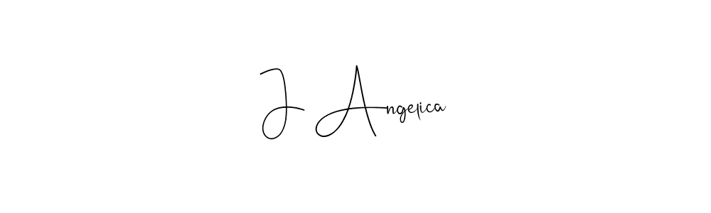 How to make J Angelica name signature. Use Andilay-7BmLP style for creating short signs online. This is the latest handwritten sign. J Angelica signature style 4 images and pictures png