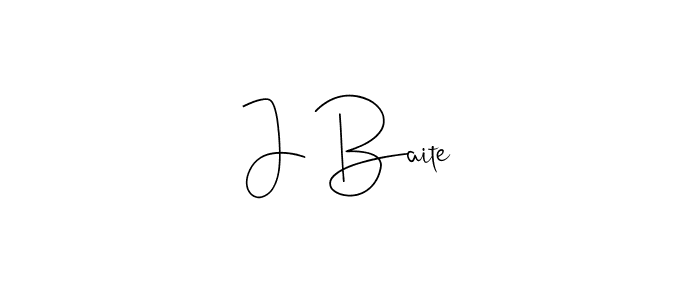 Design your own signature with our free online signature maker. With this signature software, you can create a handwritten (Andilay-7BmLP) signature for name J Baite. J Baite signature style 4 images and pictures png