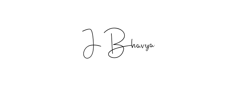 Use a signature maker to create a handwritten signature online. With this signature software, you can design (Andilay-7BmLP) your own signature for name J Bhavya. J Bhavya signature style 4 images and pictures png