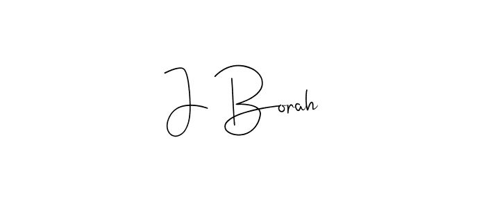 You should practise on your own different ways (Andilay-7BmLP) to write your name (J Borah) in signature. don't let someone else do it for you. J Borah signature style 4 images and pictures png