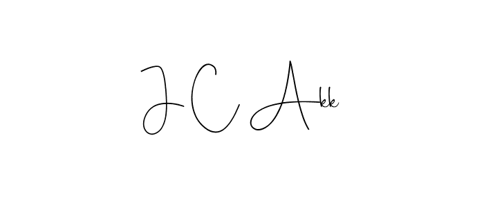 The best way (Andilay-7BmLP) to make a short signature is to pick only two or three words in your name. The name J C Akk include a total of six letters. For converting this name. J C Akk signature style 4 images and pictures png