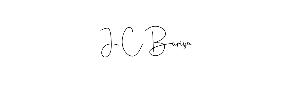 Use a signature maker to create a handwritten signature online. With this signature software, you can design (Andilay-7BmLP) your own signature for name J C Bariya. J C Bariya signature style 4 images and pictures png