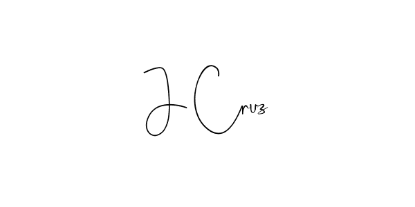 Make a beautiful signature design for name J Cruz. With this signature (Andilay-7BmLP) style, you can create a handwritten signature for free. J Cruz signature style 4 images and pictures png