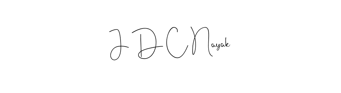 Create a beautiful signature design for name J D C Nayak. With this signature (Andilay-7BmLP) fonts, you can make a handwritten signature for free. J D C Nayak signature style 4 images and pictures png