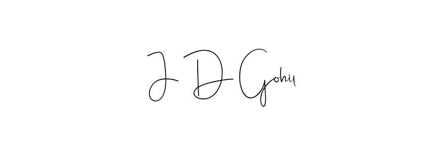 Here are the top 10 professional signature styles for the name J D Gohil. These are the best autograph styles you can use for your name. J D Gohil signature style 4 images and pictures png