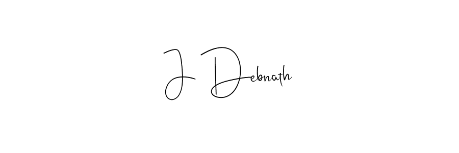 Make a beautiful signature design for name J Debnath. With this signature (Andilay-7BmLP) style, you can create a handwritten signature for free. J Debnath signature style 4 images and pictures png