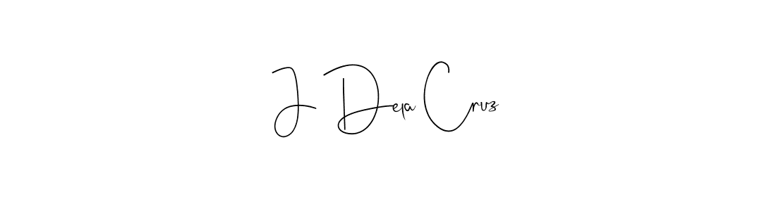 How to make J Dela Cruz name signature. Use Andilay-7BmLP style for creating short signs online. This is the latest handwritten sign. J Dela Cruz signature style 4 images and pictures png