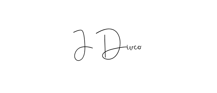 How to make J Diuco signature? Andilay-7BmLP is a professional autograph style. Create handwritten signature for J Diuco name. J Diuco signature style 4 images and pictures png