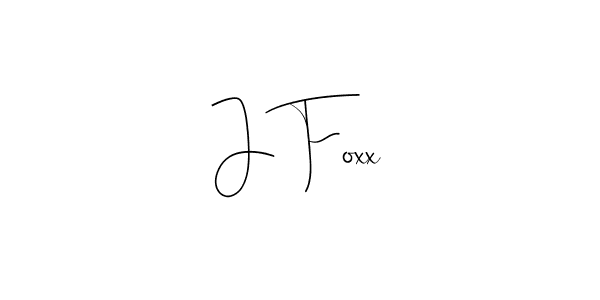 if you are searching for the best signature style for your name J Foxx. so please give up your signature search. here we have designed multiple signature styles  using Andilay-7BmLP. J Foxx signature style 4 images and pictures png