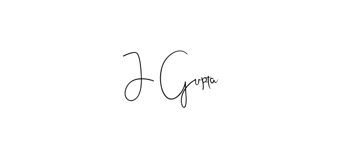 Make a beautiful signature design for name J Gupta. With this signature (Andilay-7BmLP) style, you can create a handwritten signature for free. J Gupta signature style 4 images and pictures png