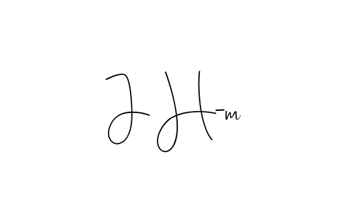 Design your own signature with our free online signature maker. With this signature software, you can create a handwritten (Andilay-7BmLP) signature for name J H-m. J H-m signature style 4 images and pictures png