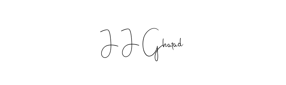 if you are searching for the best signature style for your name J J Ghatad. so please give up your signature search. here we have designed multiple signature styles  using Andilay-7BmLP. J J Ghatad signature style 4 images and pictures png