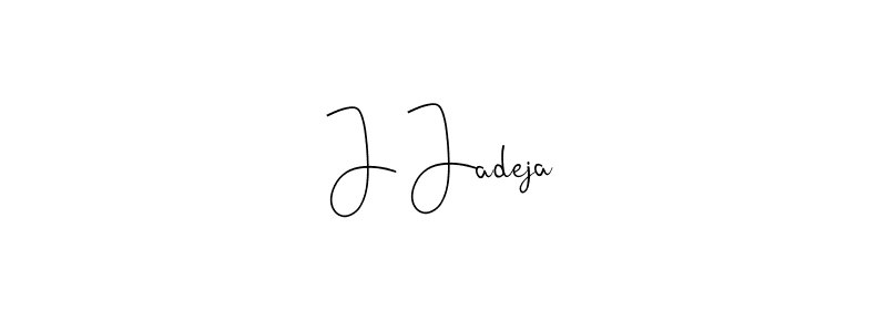 Use a signature maker to create a handwritten signature online. With this signature software, you can design (Andilay-7BmLP) your own signature for name J Jadeja. J Jadeja signature style 4 images and pictures png