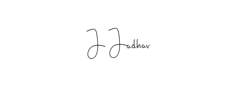 This is the best signature style for the J Jadhav name. Also you like these signature font (Andilay-7BmLP). Mix name signature. J Jadhav signature style 4 images and pictures png