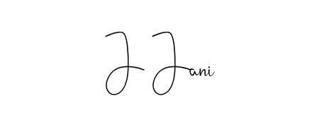 Create your official email sign-off with J Jani name in Andilay-7BmLP style. Crisp, clean, and perfectly legible across all screens. J Jani signature style 4 images and pictures png