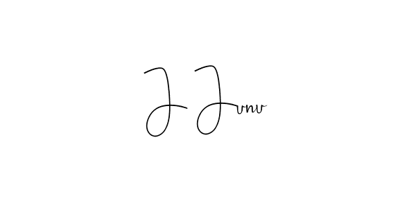 Create a beautiful signature design for name J Junu. With this signature (Andilay-7BmLP) fonts, you can make a handwritten signature for free. J Junu signature style 4 images and pictures png