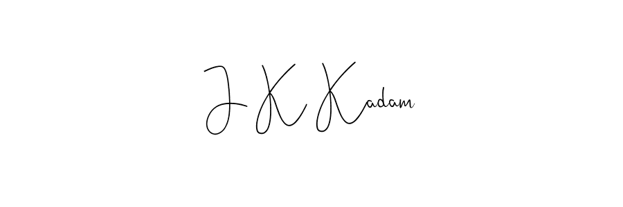 Use a signature maker to create a handwritten signature online. With this signature software, you can design (Andilay-7BmLP) your own signature for name J K Kadam. J K Kadam signature style 4 images and pictures png