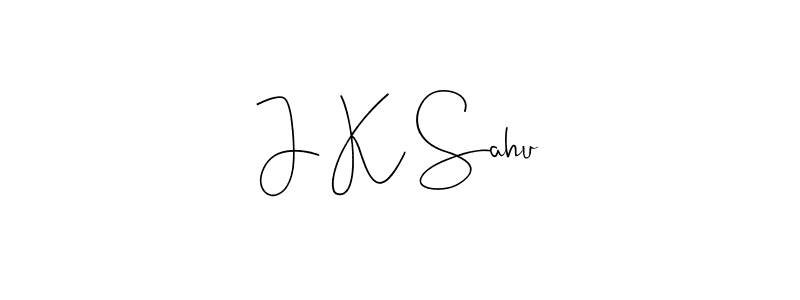 How to make J K Sahu name signature. Use Andilay-7BmLP style for creating short signs online. This is the latest handwritten sign. J K Sahu signature style 4 images and pictures png