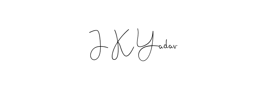 Use a signature maker to create a handwritten signature online. With this signature software, you can design (Andilay-7BmLP) your own signature for name J K Yadav. J K Yadav signature style 4 images and pictures png
