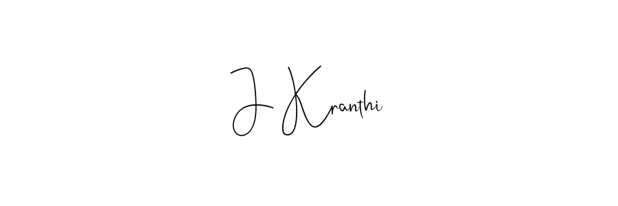 How to make J Kranthi name signature. Use Andilay-7BmLP style for creating short signs online. This is the latest handwritten sign. J Kranthi signature style 4 images and pictures png