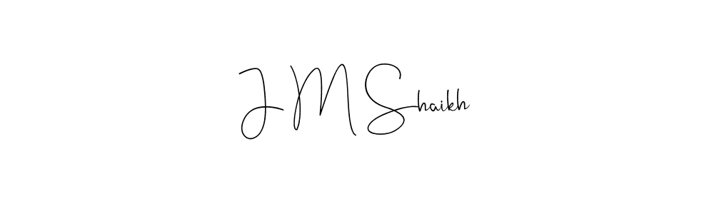 The best way (Andilay-7BmLP) to make a short signature is to pick only two or three words in your name. The name J M Shaikh include a total of six letters. For converting this name. J M Shaikh signature style 4 images and pictures png