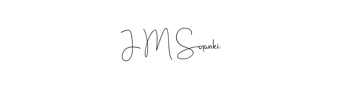 How to make J M Solanki signature? Andilay-7BmLP is a professional autograph style. Create handwritten signature for J M Solanki name. J M Solanki signature style 4 images and pictures png