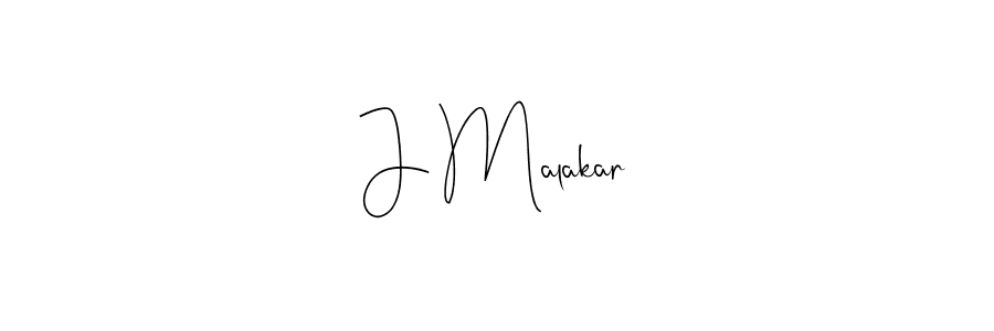 Make a beautiful signature design for name J Malakar. With this signature (Andilay-7BmLP) style, you can create a handwritten signature for free. J Malakar signature style 4 images and pictures png