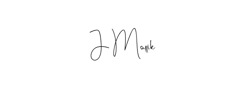 Create a beautiful signature design for name J Mallik. With this signature (Andilay-7BmLP) fonts, you can make a handwritten signature for free. J Mallik signature style 4 images and pictures png