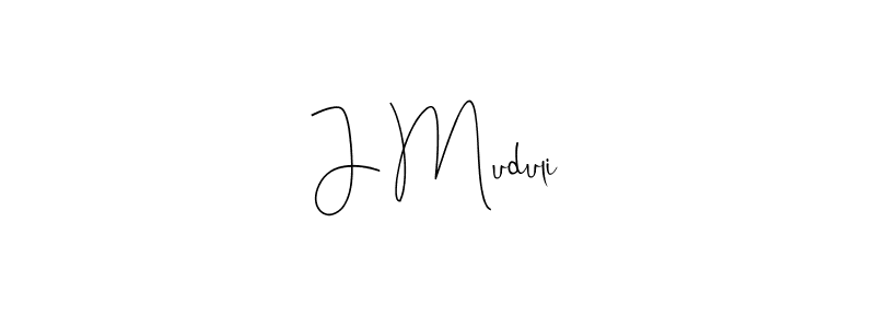 Andilay-7BmLP is a professional signature style that is perfect for those who want to add a touch of class to their signature. It is also a great choice for those who want to make their signature more unique. Get J Muduli name to fancy signature for free. J Muduli signature style 4 images and pictures png