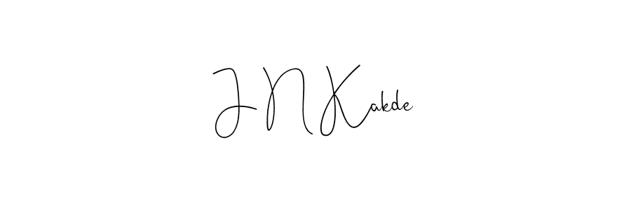 Create a beautiful signature design for name J N Kakde. With this signature (Andilay-7BmLP) fonts, you can make a handwritten signature for free. J N Kakde signature style 4 images and pictures png