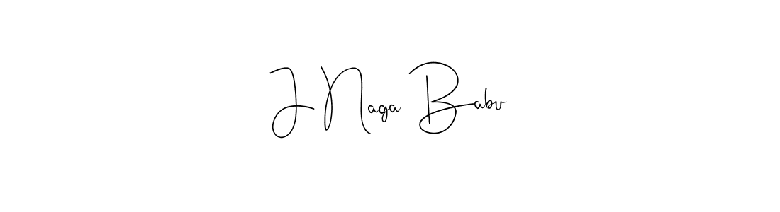 You should practise on your own different ways (Andilay-7BmLP) to write your name (J Naga Babu) in signature. don't let someone else do it for you. J Naga Babu signature style 4 images and pictures png