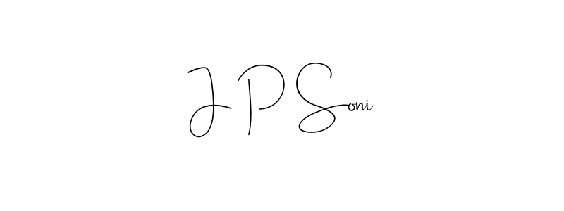 Design your own signature with our free online signature maker. With this signature software, you can create a handwritten (Andilay-7BmLP) signature for name J P Soni. J P Soni signature style 4 images and pictures png