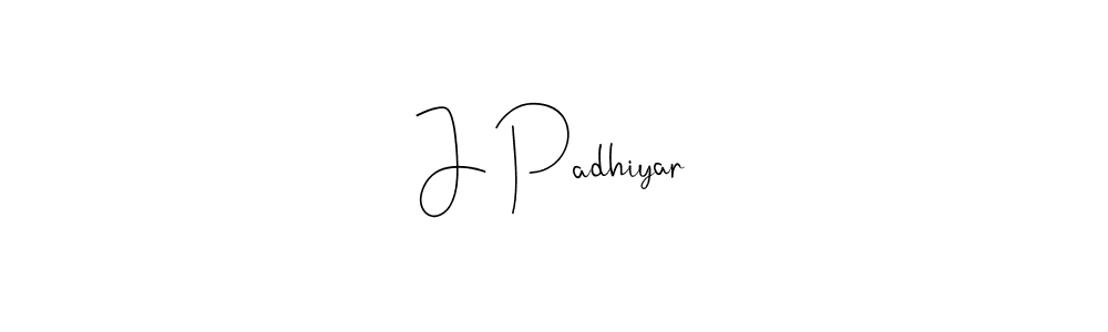 The best way (Andilay-7BmLP) to make a short signature is to pick only two or three words in your name. The name J Padhiyar include a total of six letters. For converting this name. J Padhiyar signature style 4 images and pictures png