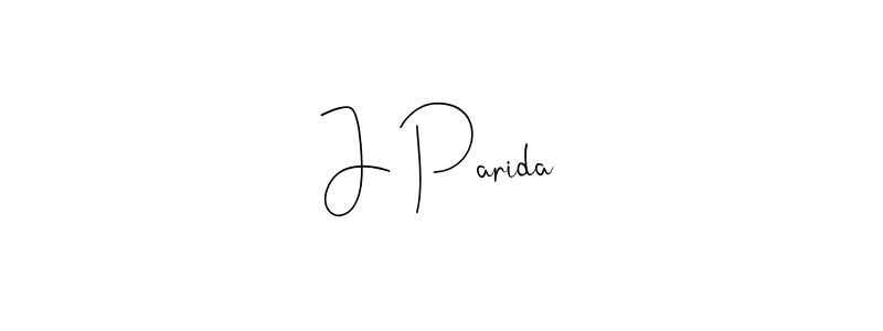 if you are searching for the best signature style for your name J Parida. so please give up your signature search. here we have designed multiple signature styles  using Andilay-7BmLP. J Parida signature style 4 images and pictures png