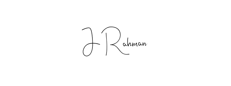 Design your own signature with our free online signature maker. With this signature software, you can create a handwritten (Andilay-7BmLP) signature for name J Rahman. J Rahman signature style 4 images and pictures png