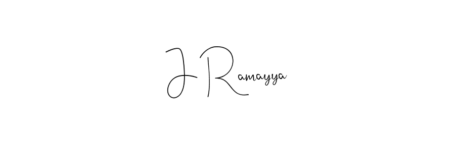 You should practise on your own different ways (Andilay-7BmLP) to write your name (J Ramayya) in signature. don't let someone else do it for you. J Ramayya signature style 4 images and pictures png