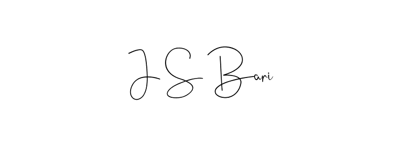 Create a beautiful signature design for name J S Bari. With this signature (Andilay-7BmLP) fonts, you can make a handwritten signature for free. J S Bari signature style 4 images and pictures png