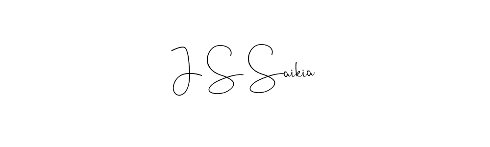 Use a signature maker to create a handwritten signature online. With this signature software, you can design (Andilay-7BmLP) your own signature for name J S Saikia. J S Saikia signature style 4 images and pictures png