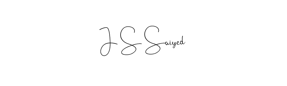 if you are searching for the best signature style for your name J S Saiyed. so please give up your signature search. here we have designed multiple signature styles  using Andilay-7BmLP. J S Saiyed signature style 4 images and pictures png