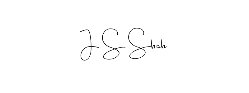 Make a beautiful signature design for name J S Shah. With this signature (Andilay-7BmLP) style, you can create a handwritten signature for free. J S Shah signature style 4 images and pictures png