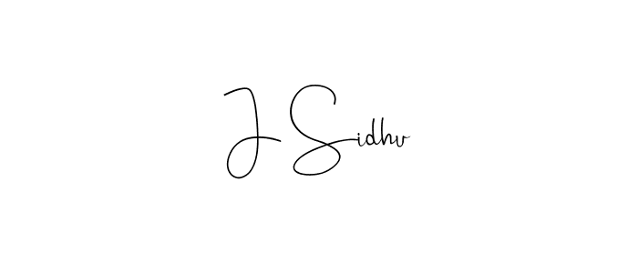 Make a beautiful signature design for name J Sidhu. With this signature (Andilay-7BmLP) style, you can create a handwritten signature for free. J Sidhu signature style 4 images and pictures png