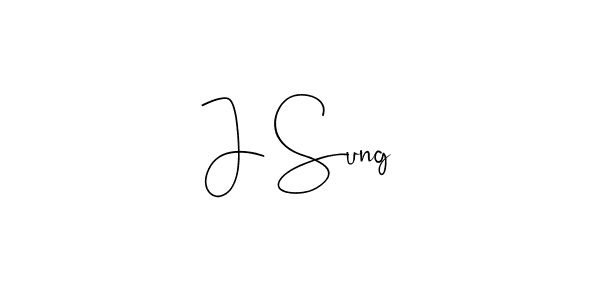 Create a beautiful signature design for name J Sung. With this signature (Andilay-7BmLP) fonts, you can make a handwritten signature for free. J Sung signature style 4 images and pictures png