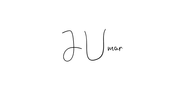 Make a beautiful signature design for name J Umar. With this signature (Andilay-7BmLP) style, you can create a handwritten signature for free. J Umar signature style 4 images and pictures png