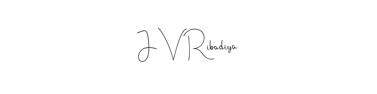 This is the best signature style for the J V Ribadiya name. Also you like these signature font (Andilay-7BmLP). Mix name signature. J V Ribadiya signature style 4 images and pictures png