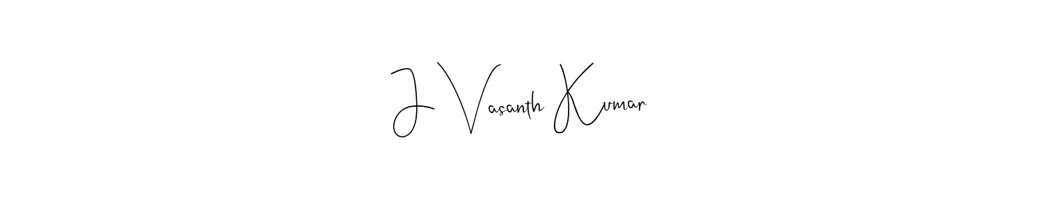 You can use this online signature creator to create a handwritten signature for the name J Vasanth Kumar. This is the best online autograph maker. J Vasanth Kumar signature style 4 images and pictures png